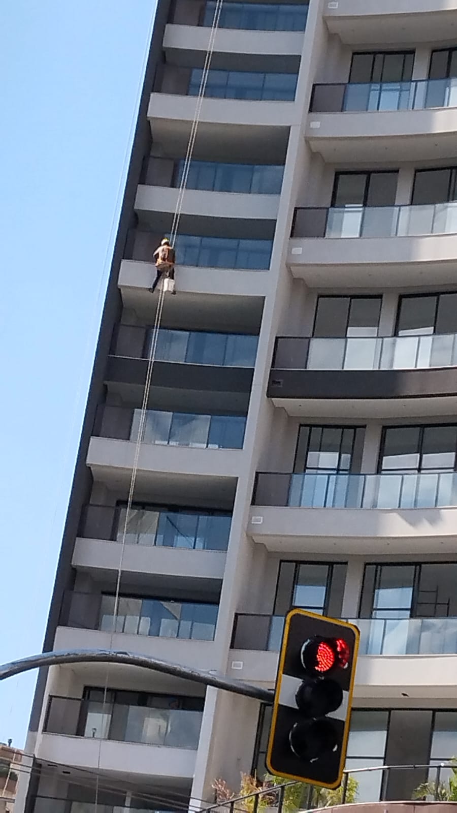 Limpeza fachada de vidro